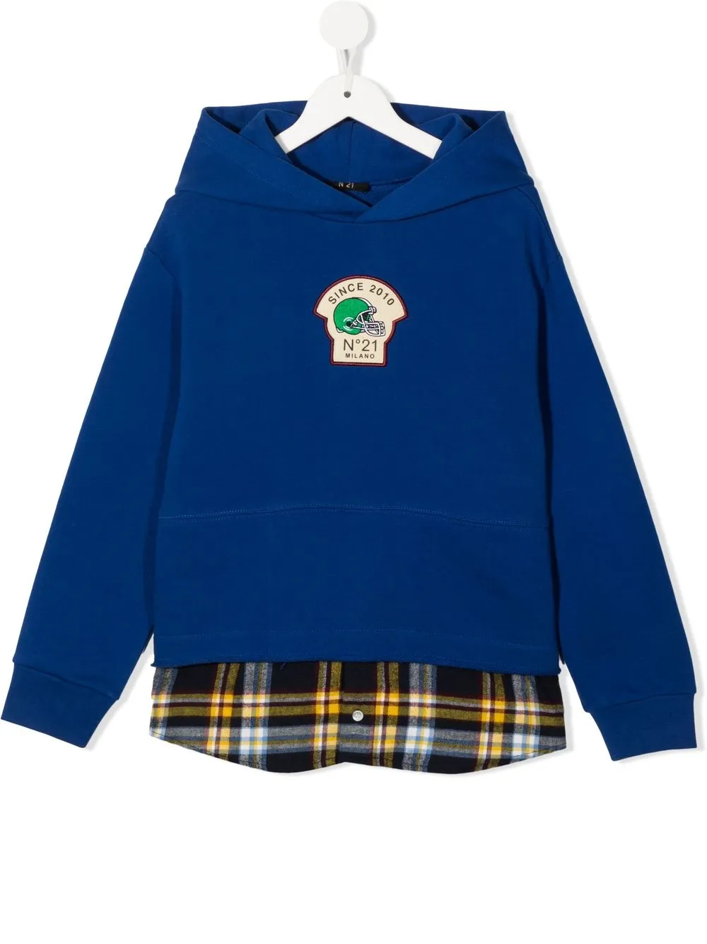 

Nº21 Kids hoodie y detalle de parche - Azul