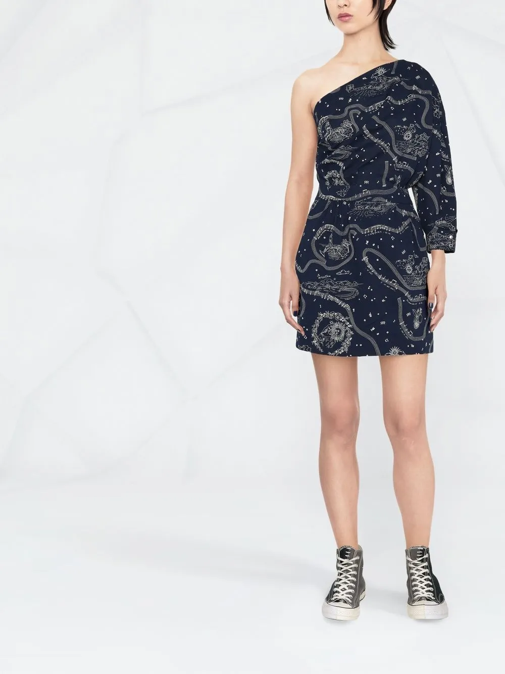 Roseanna Asymmetrische mini-jurk - Blauw