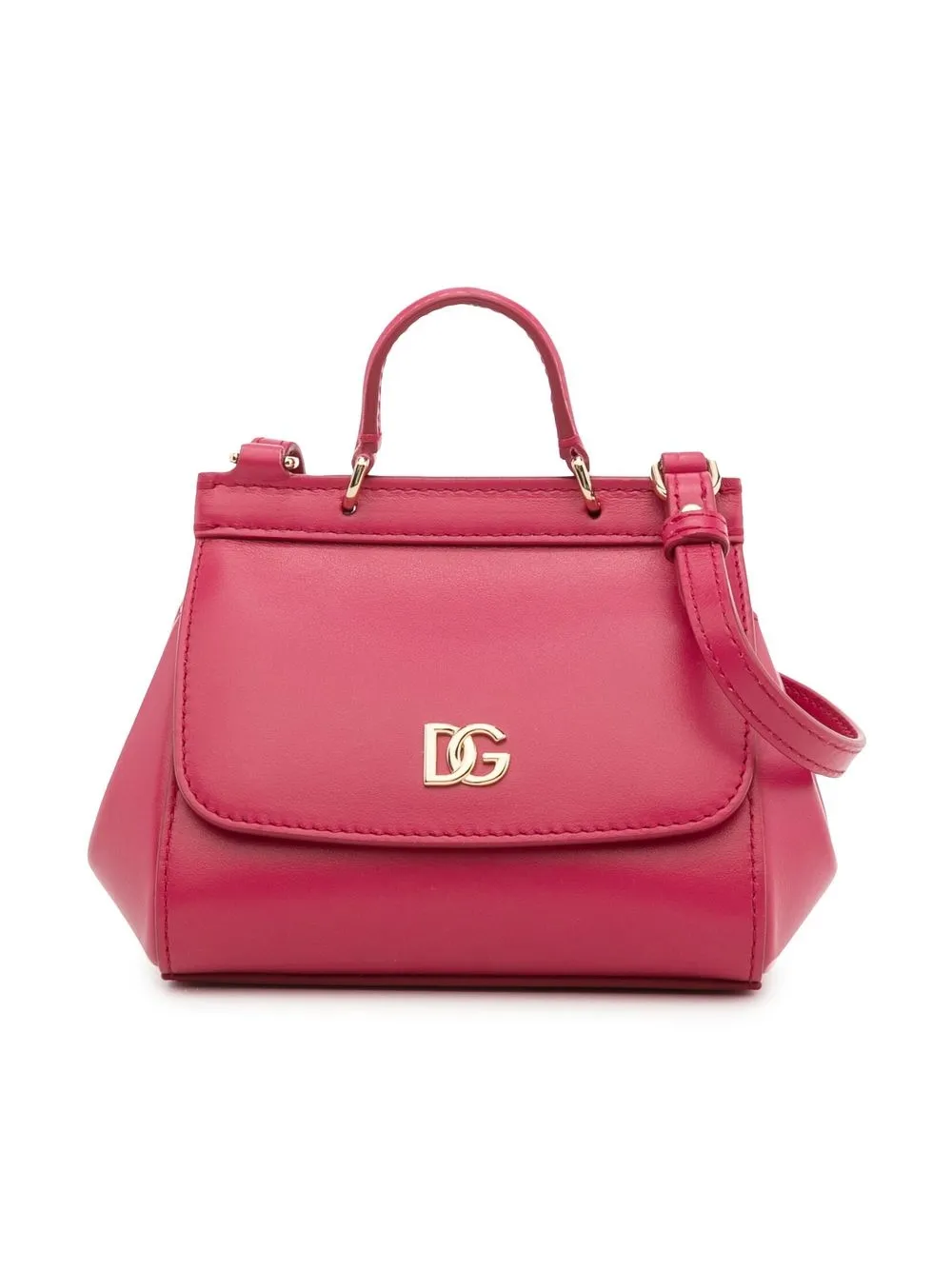 

Dolce & Gabbana Kids bolsa de hombro Sicily con placa del logo - Rosado