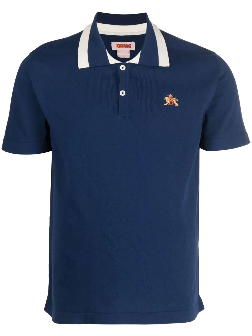 

Baracuta playera tipo polo con logo bordado - Azul