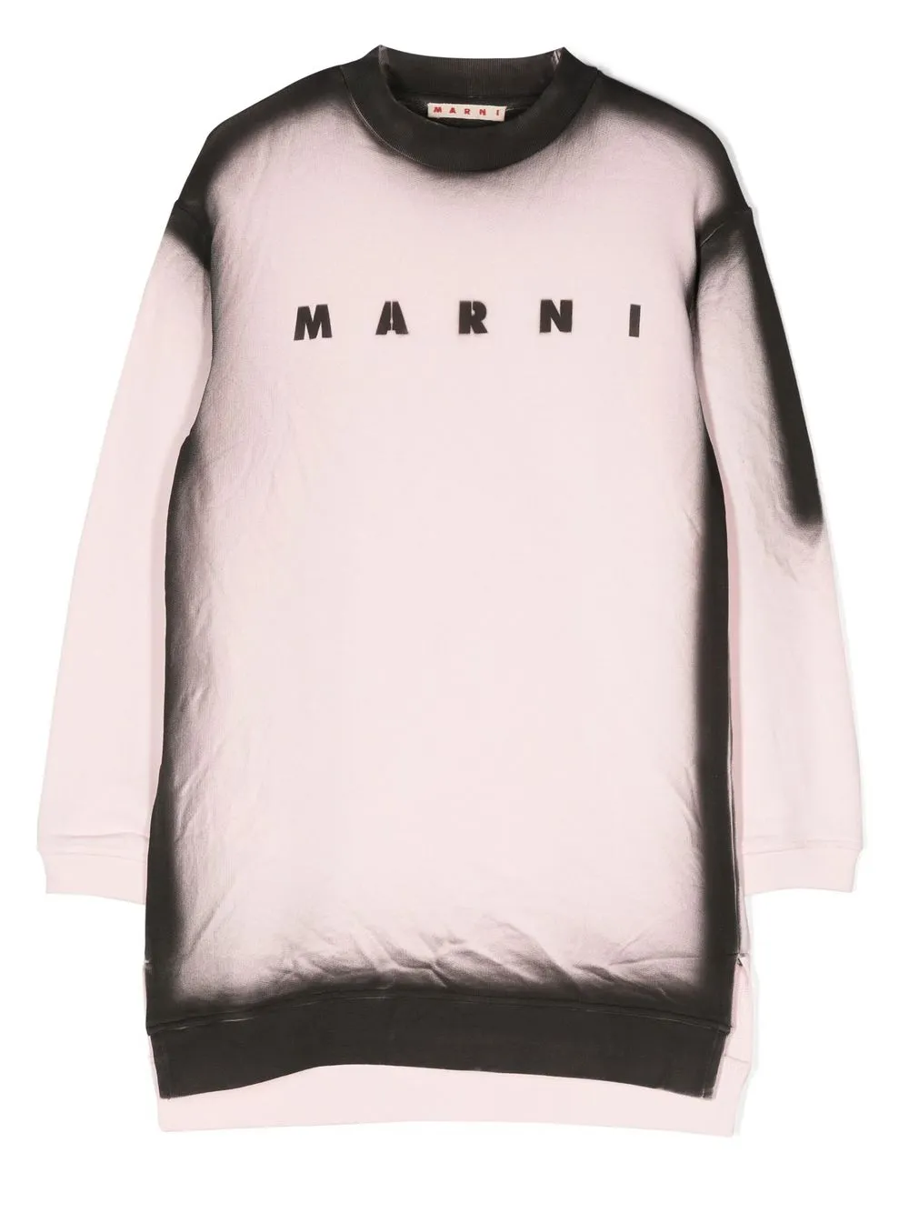 

Marni Kids vestido estilo sudadera con efecto de pintura - Rosado