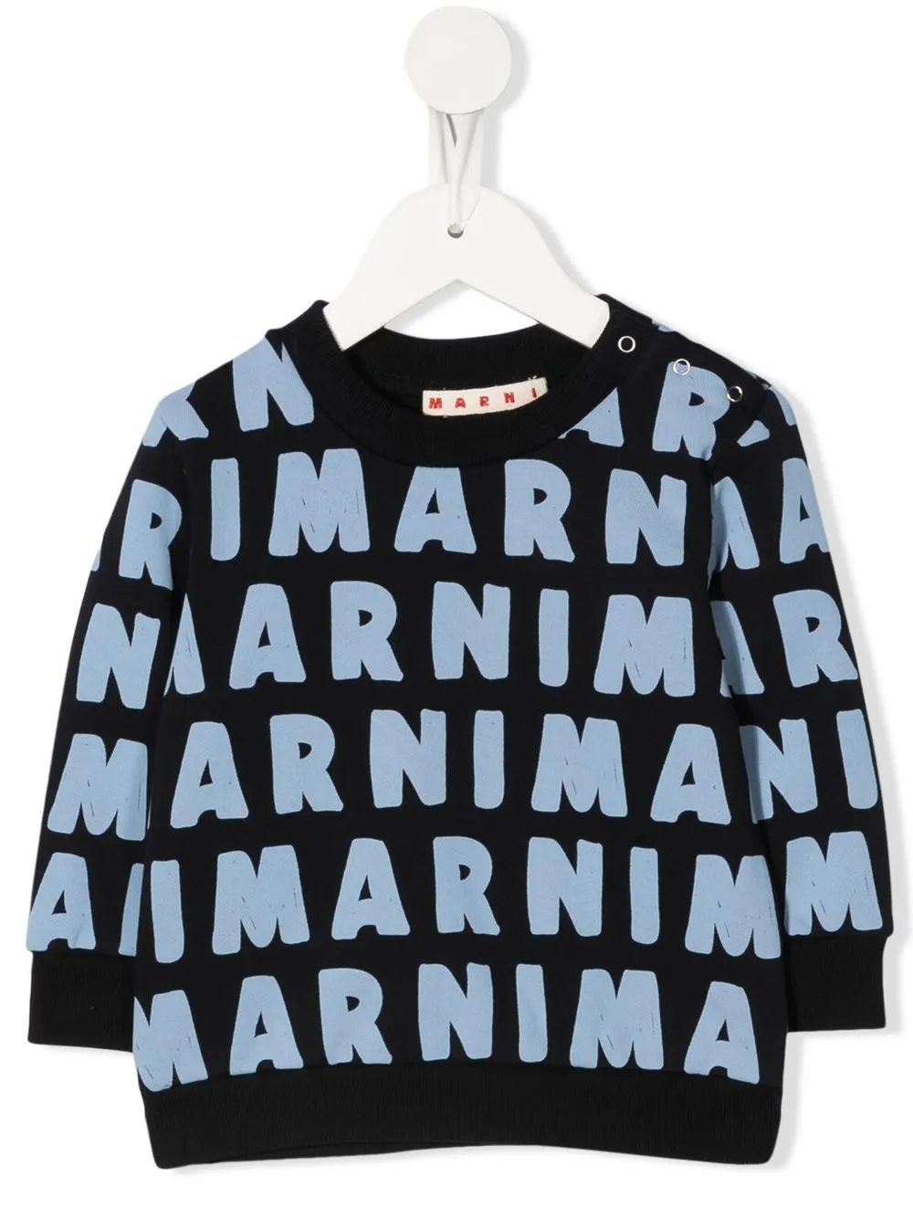 

Marni Kids logo crew-neck sweatshirt - Blue