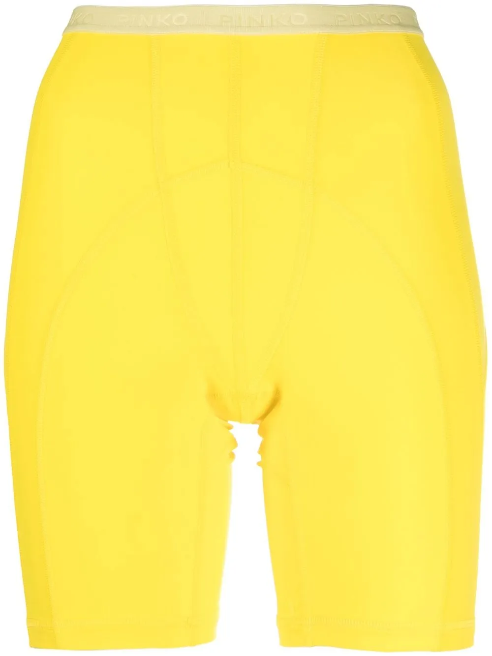 

PINKO shorts de ciclismo con logo en la pretina - Amarillo