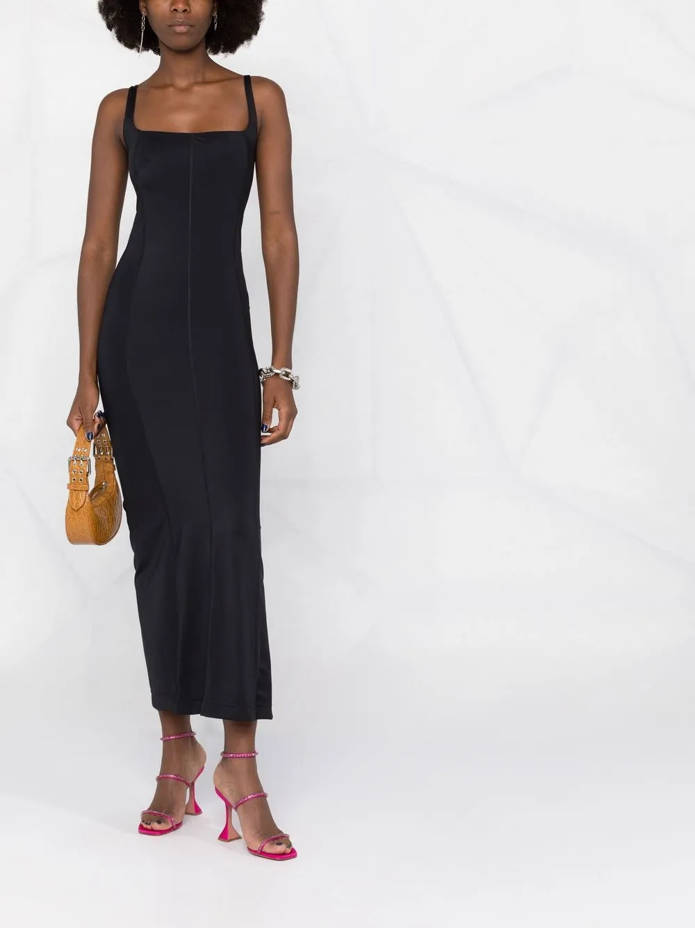 Imagen 2 de PINKO vestido largo con escote cuadrado