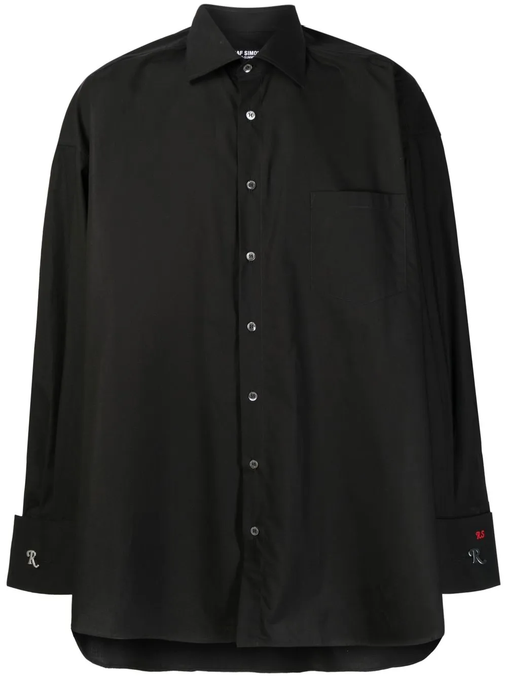 

Raf Simons camisa holgada con botones - Negro