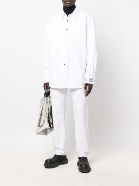 Raf Simons Denim long-sleeve over-shirt - Farfetch