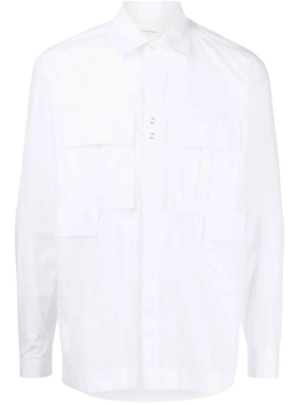 

Craig Green patch-pocket long-sleeve shirt - White