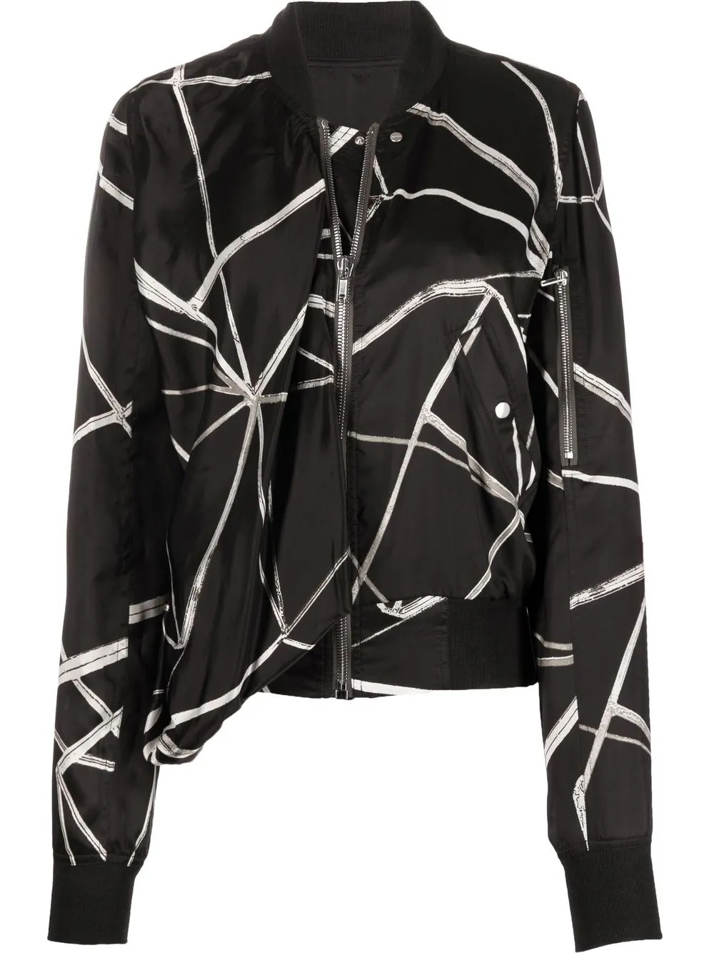 

Rick Owens chamarra bomber con estampado abstracto - Negro