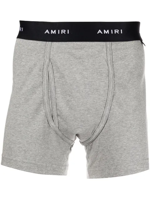 AMIRI logo-waist cotton boxer shorts