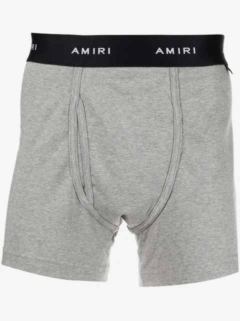AMIRI logo-waist cotton boxer shorts