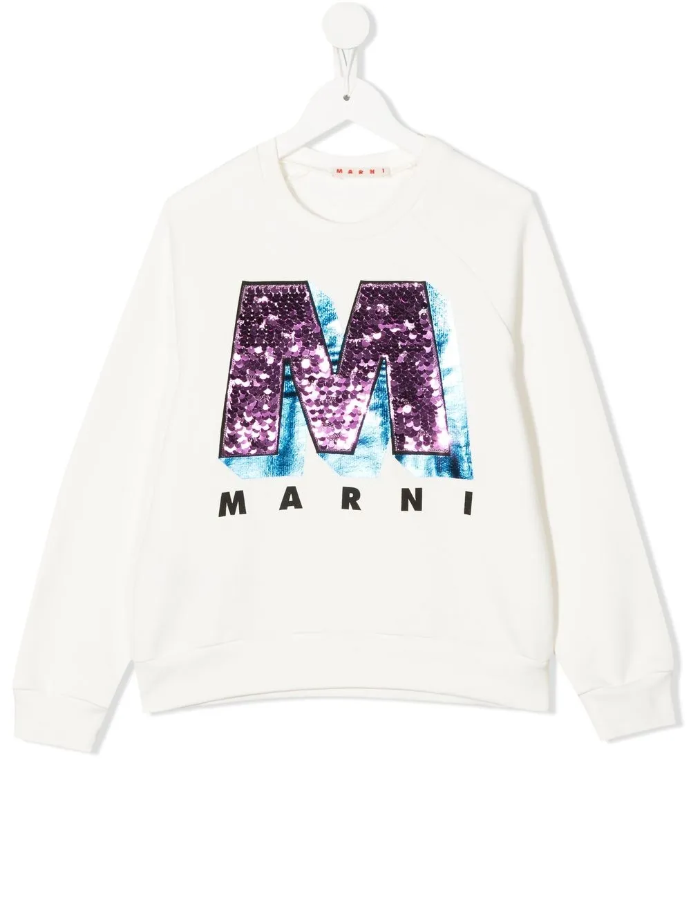 

Marni Kids sudadera con logo estampado - Blanco