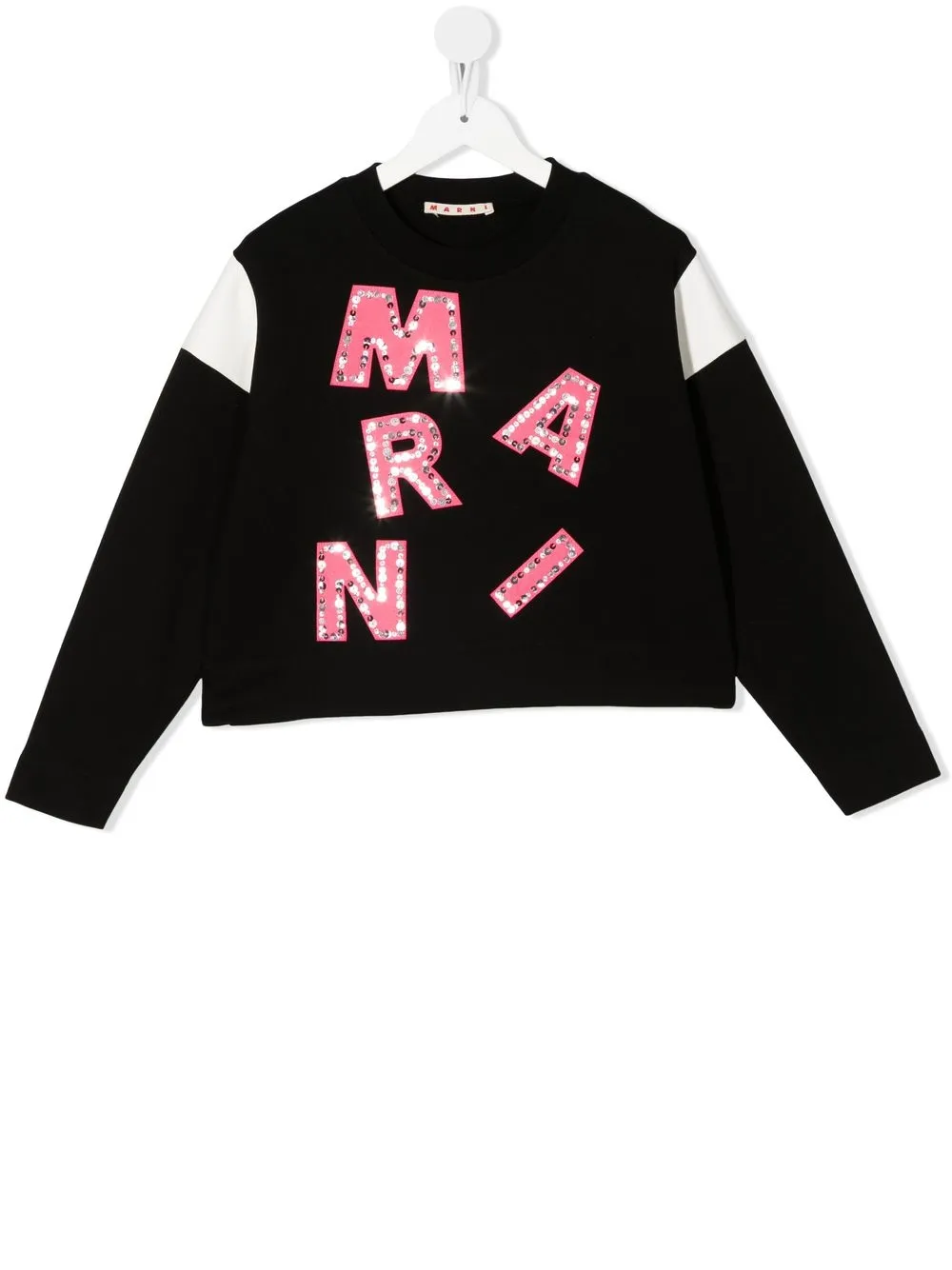 

Marni Kids sudadera con parche del logo - Negro