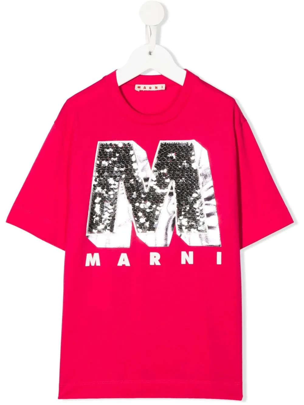 

Marni Kids logo crew-neck T-shirt - Pink