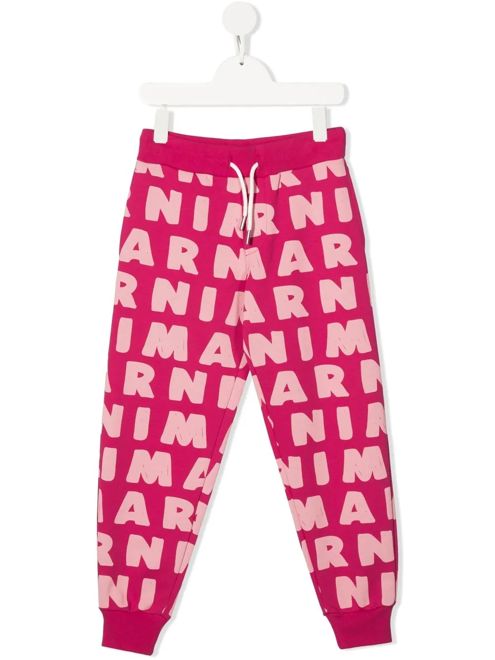 

Marni Kids pantalones casuales con logo estampado - Rosado