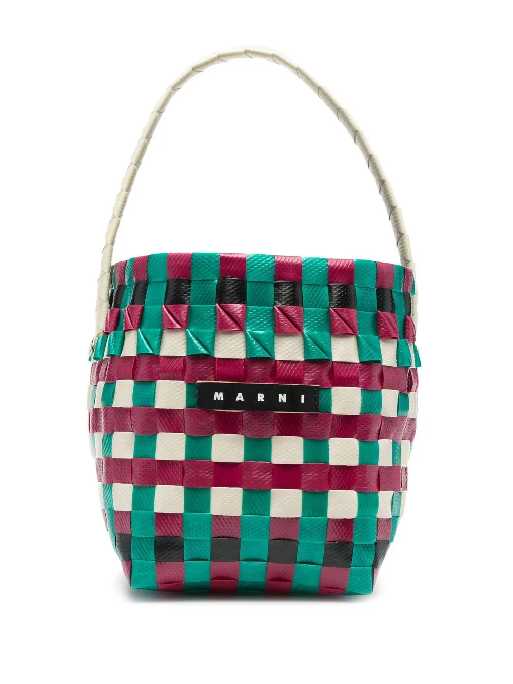 

Marni Kids tote tipo cesta entretejida - Verde