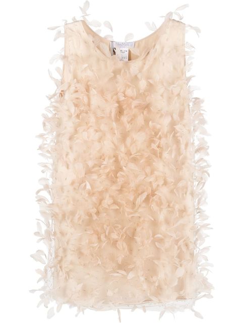 Max Mara feather-embellished shift dress Women