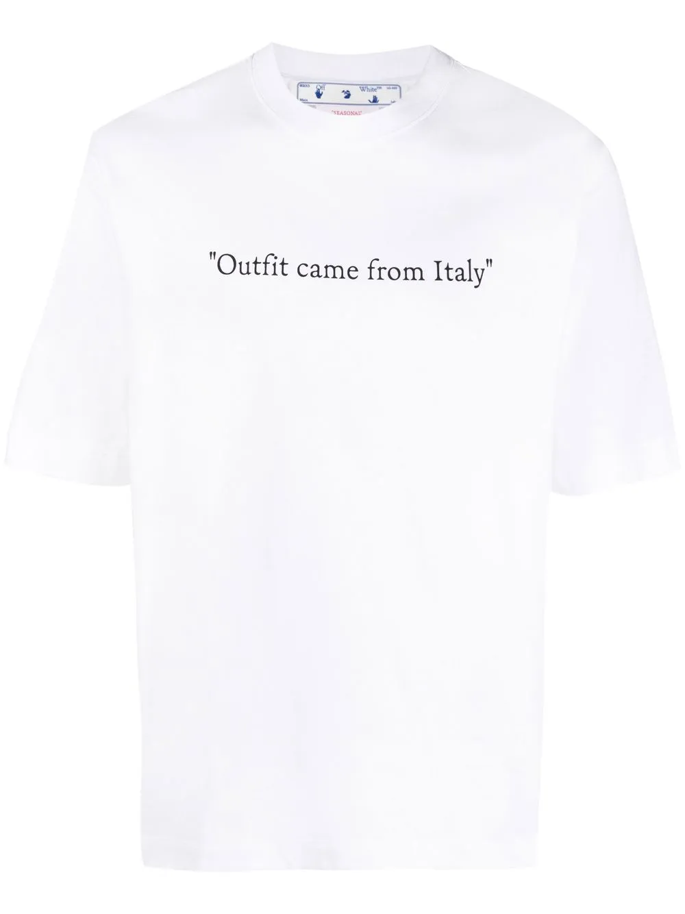 

Off-White playera con motivo Hands Off - Blanco