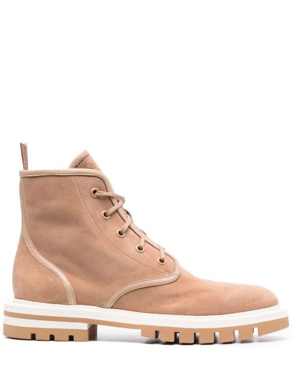 santoni lace up boots