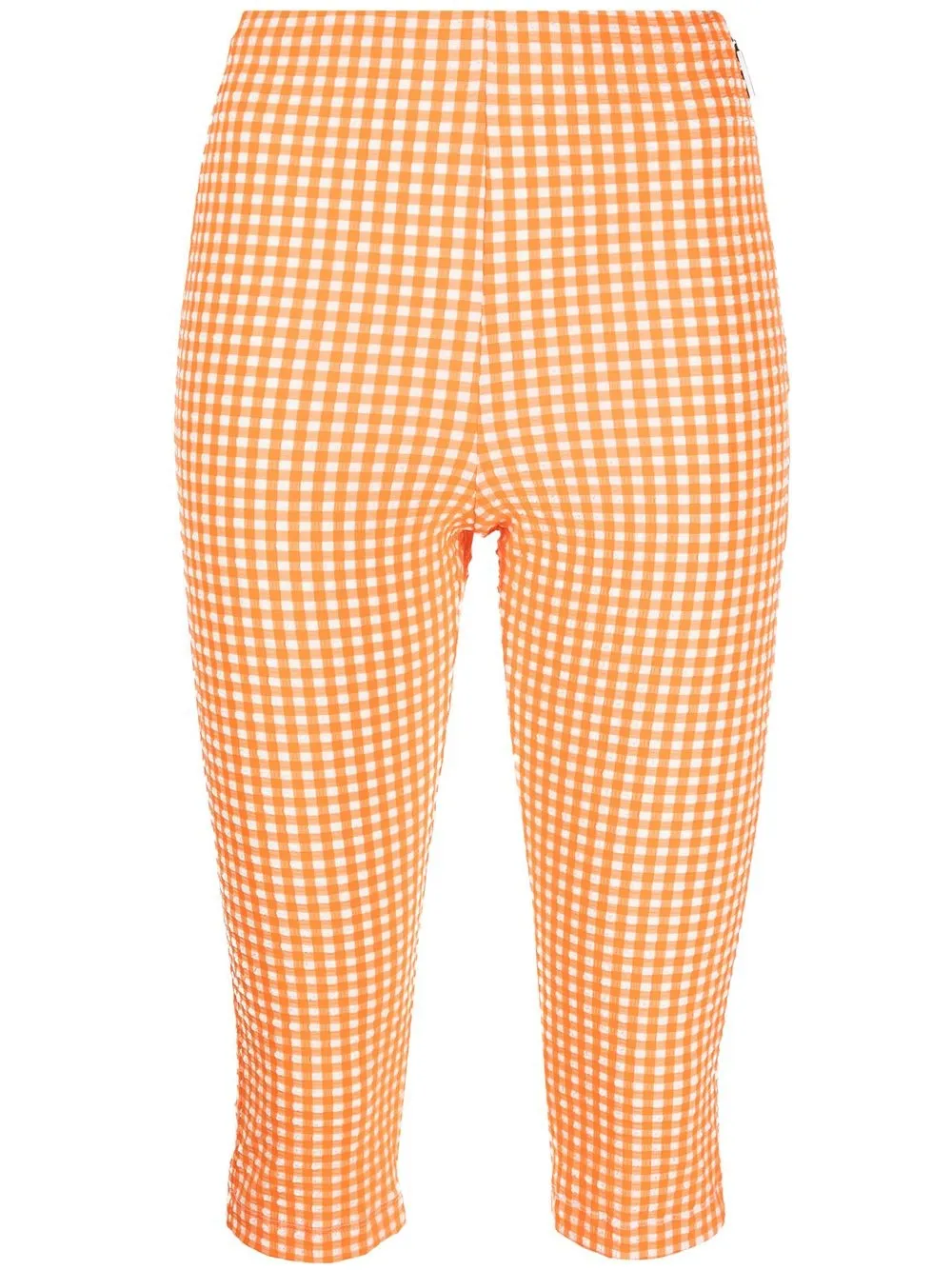 Msgm Check Pattern Bermuda In Orange