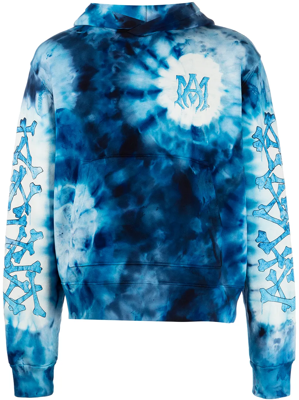 

AMIRI hoodie con logo y estampado tie-dye - Azul