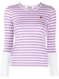 Comme Des Garçons Play heart-patch cotton T-shirt - Purple