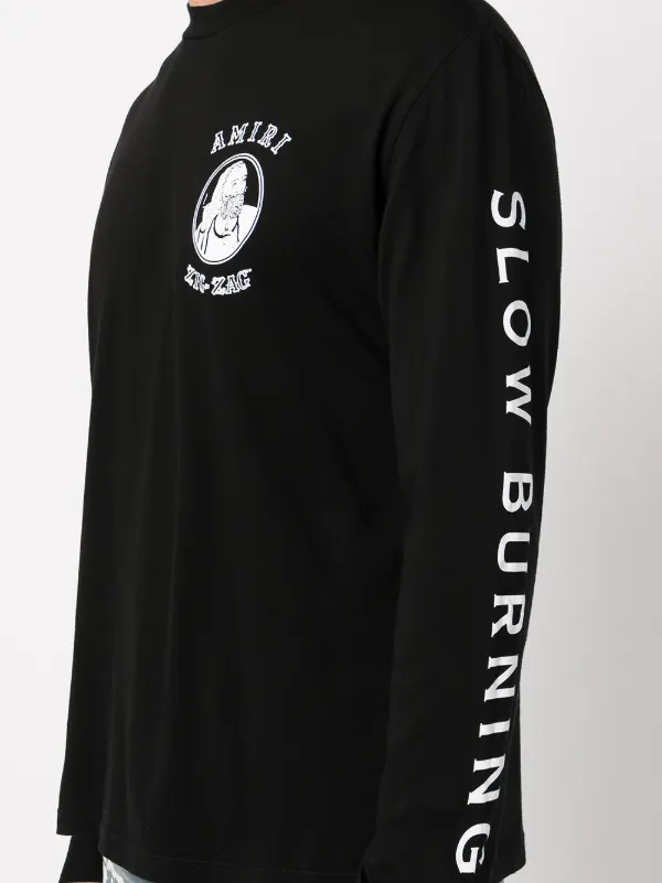 AMIRI logo-print long-sleeve Cotton T 