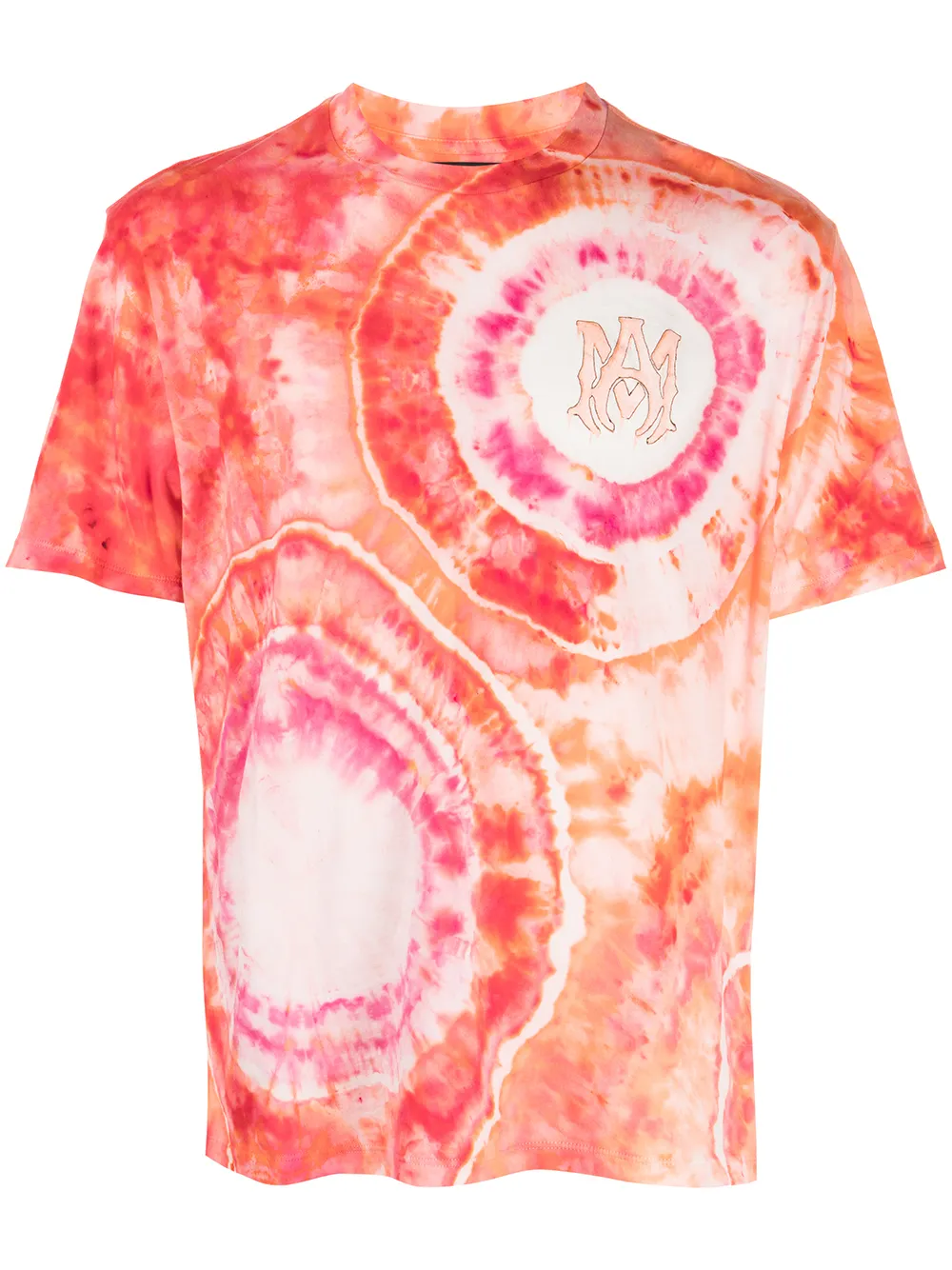 

AMIRI playera de manga corta con estampado tie-dye - Naranja