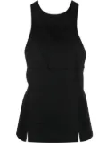 Jil Sander rear-tie round-neck top - Black