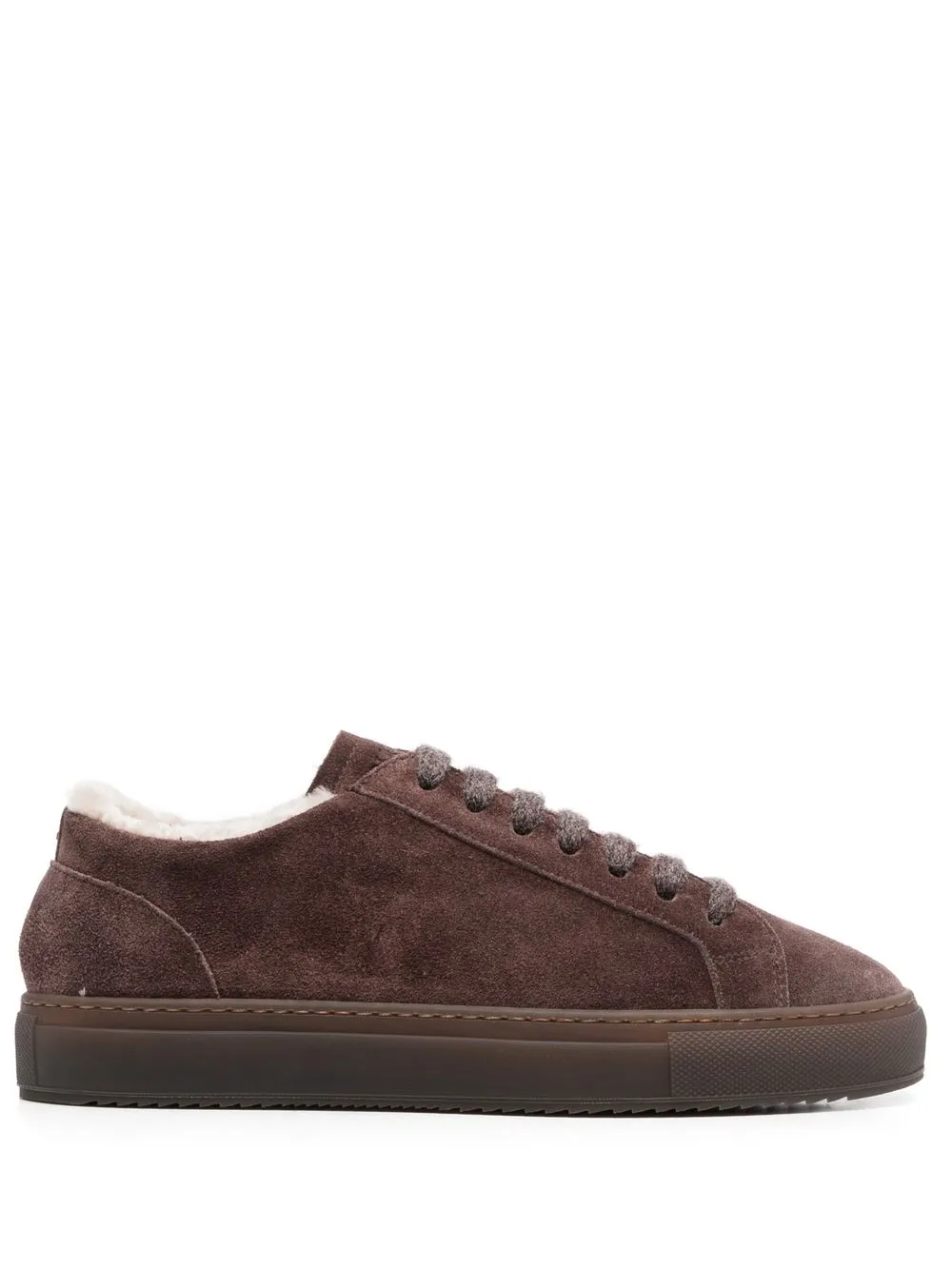 Doucal's shearling-lined suede sneakers | Smart Closet