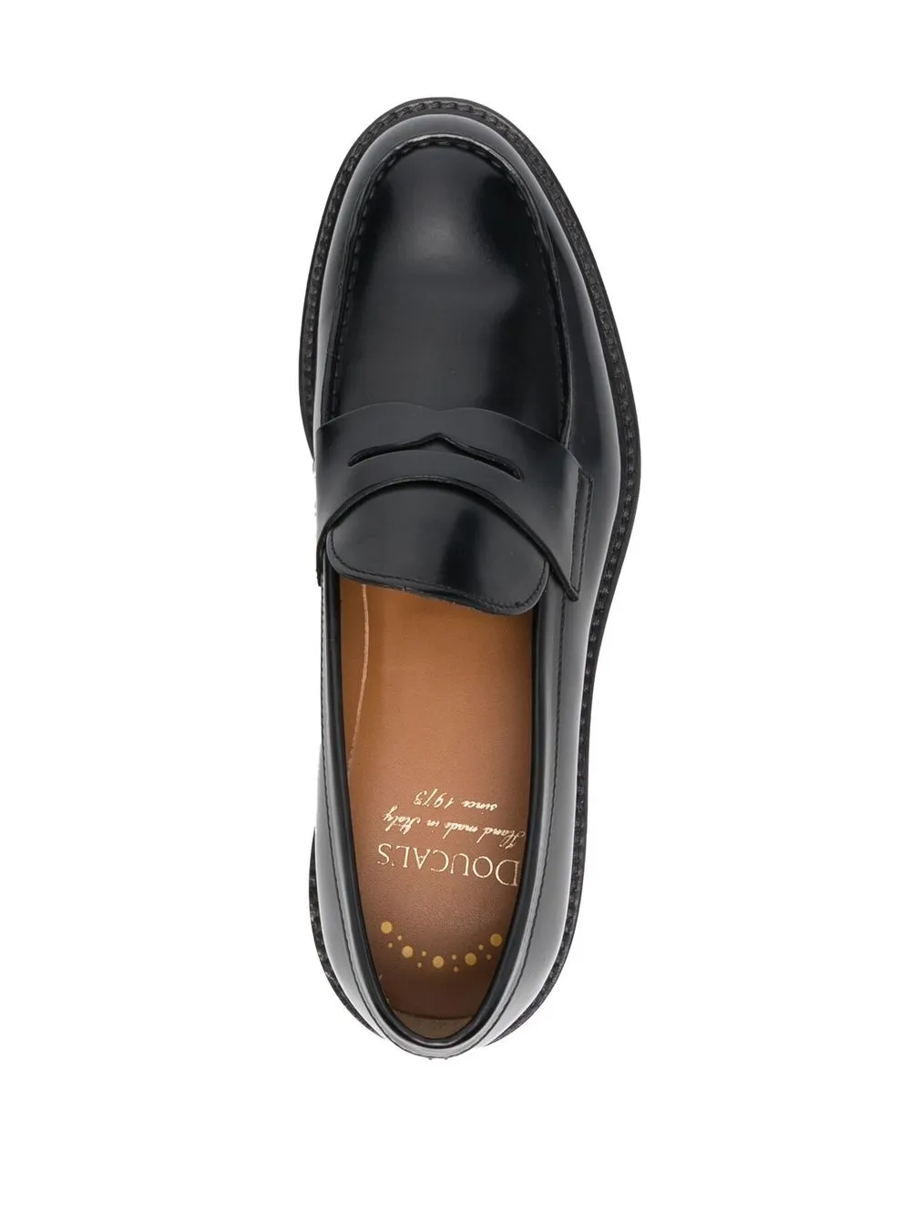 Doucal's Polished Leather Loafers Black FARFETCH UK