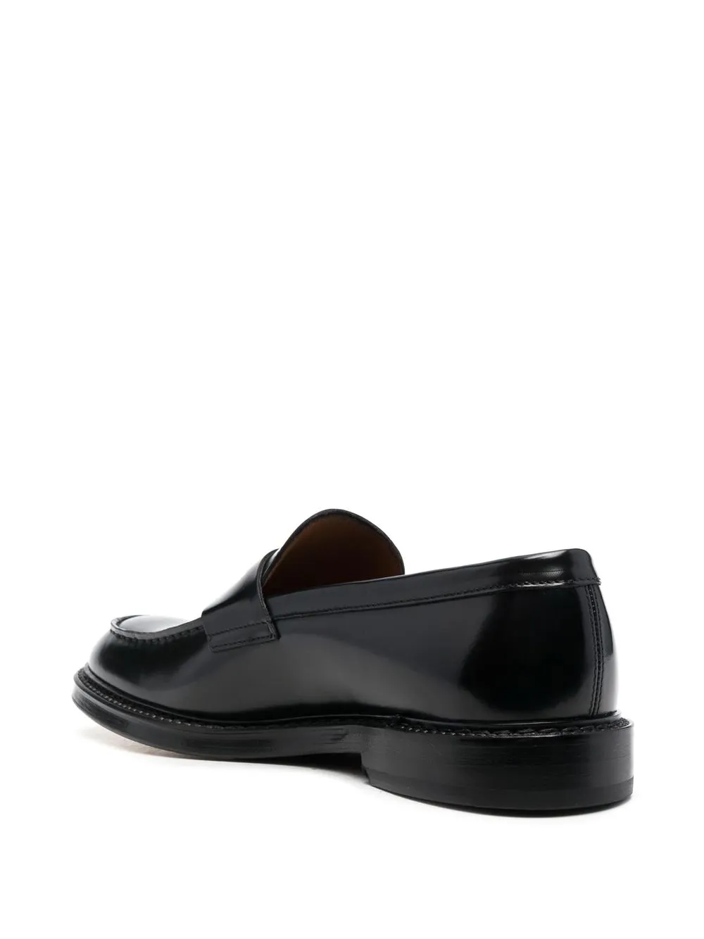 Doucal's Polished Leather Loafers Black FARFETCH UK