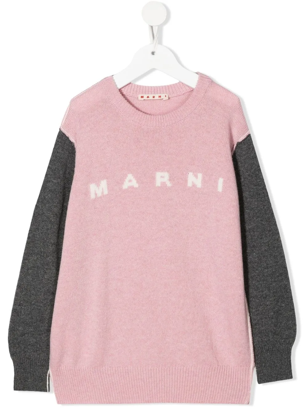 

Marni Kids logo print long-sleeve top - Pink