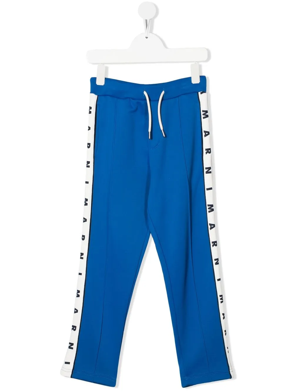 

Marni Kids logo side-stripe drawstring trousers - Blue