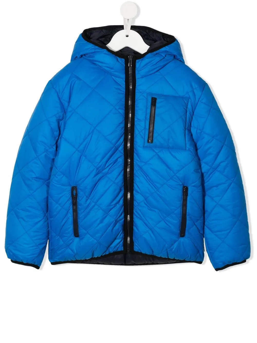 

Marni Kids quilted hooded jacket - Blue