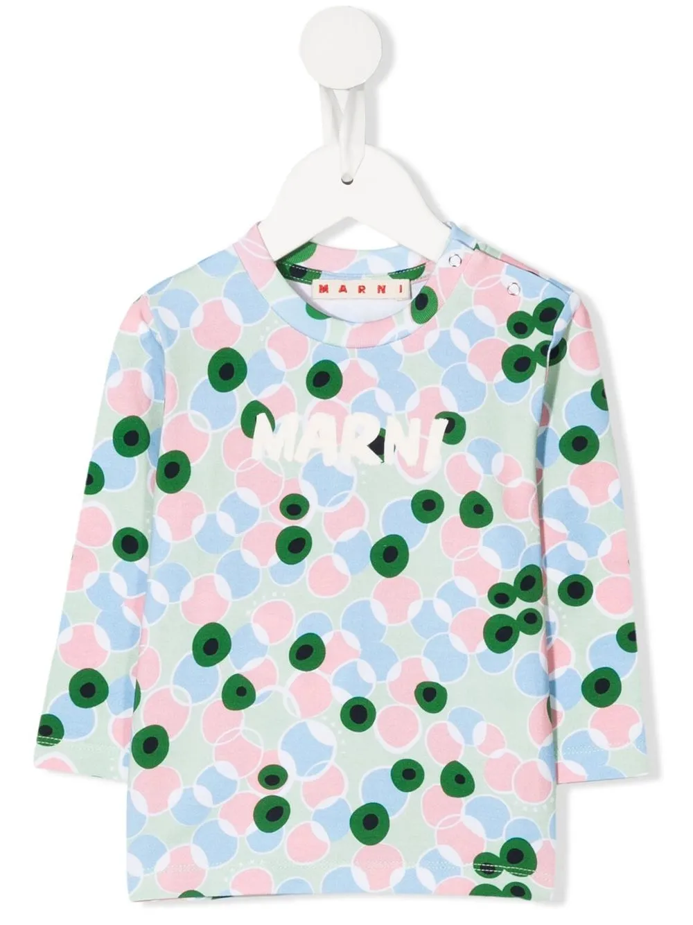 Marni Kids top con diseño color block - Verde