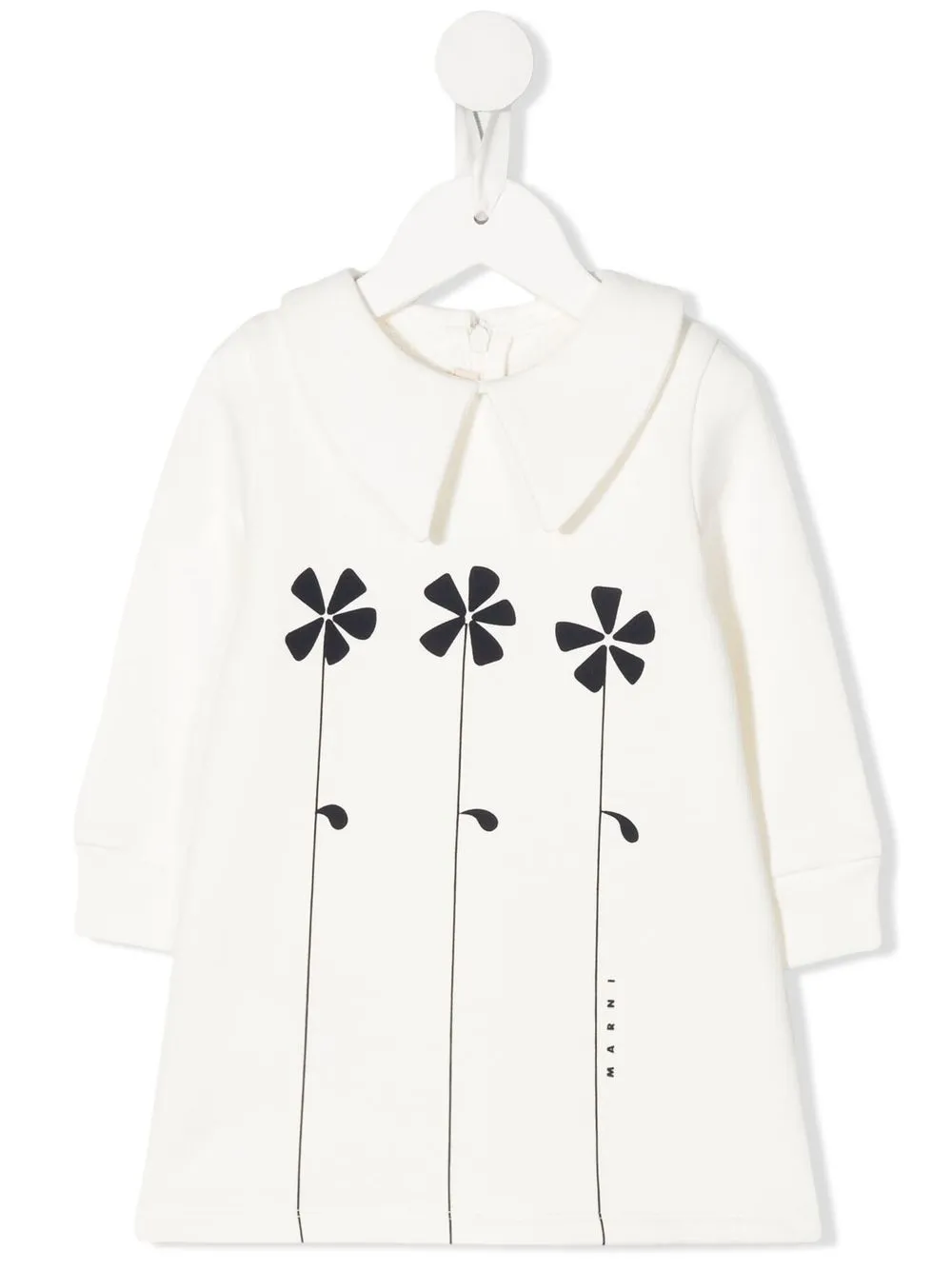 

Marni Kids vestido midi con estampado floral - Blanco