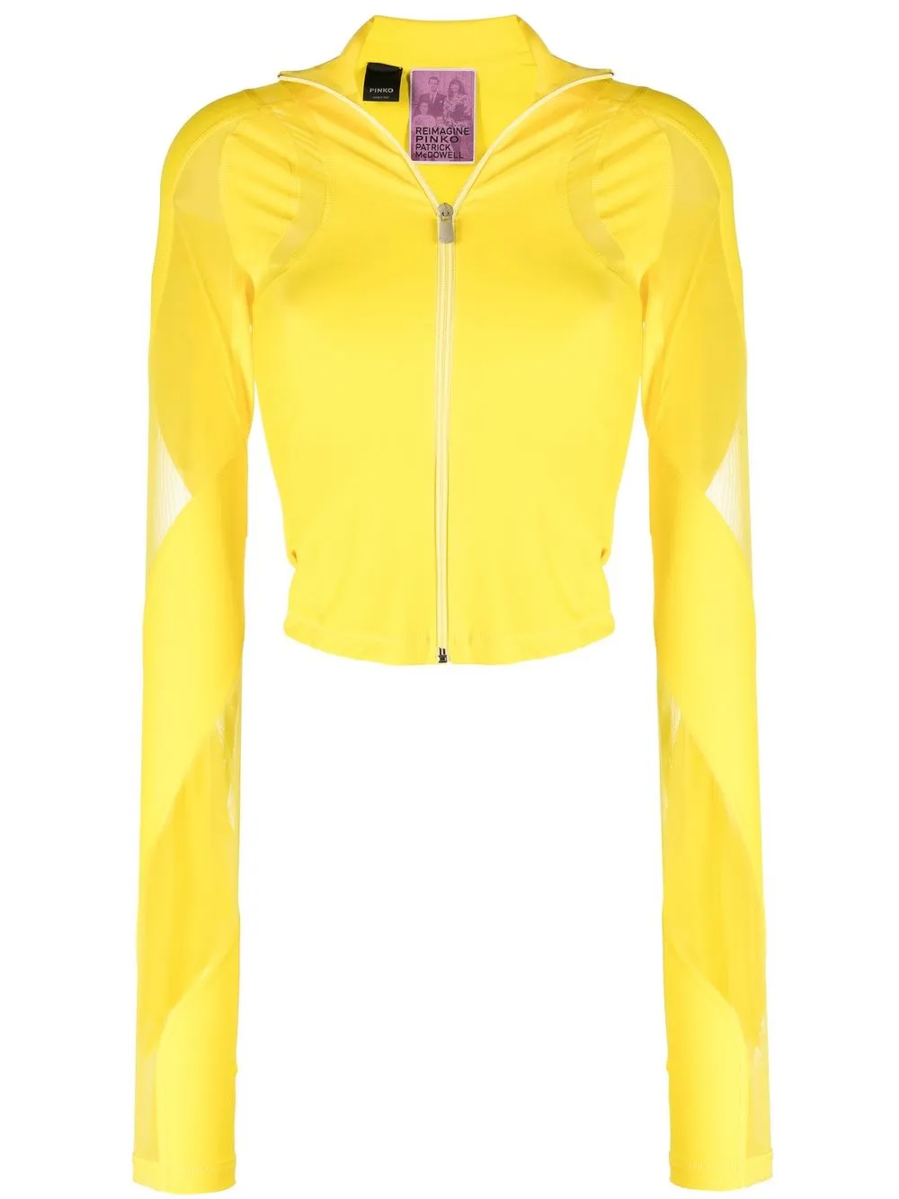 

PINKO mesh-panel track jacket - Yellow