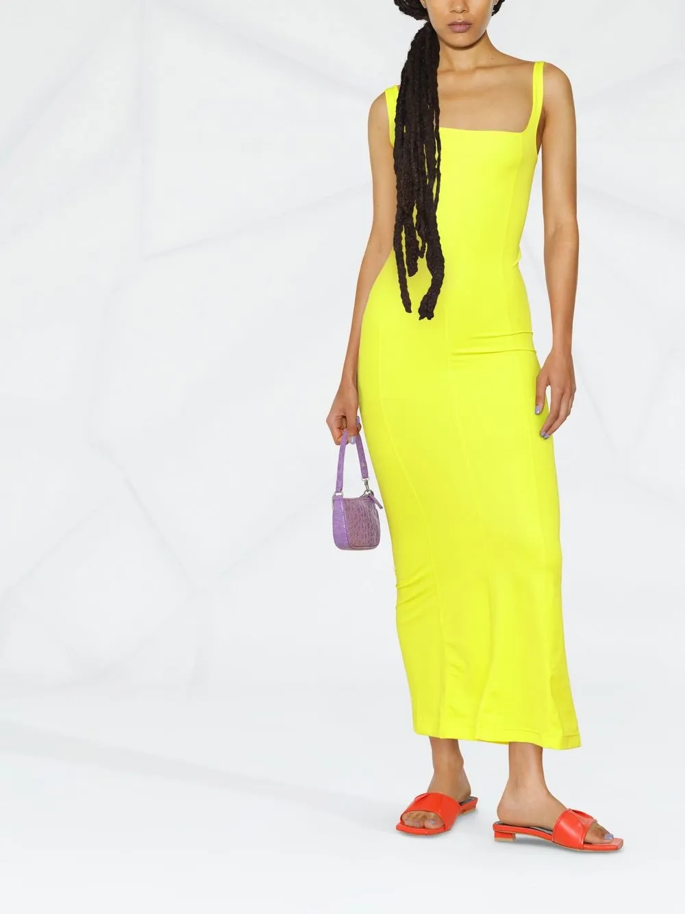 Imagen 2 de PINKO vestido largo con escote cuadrado