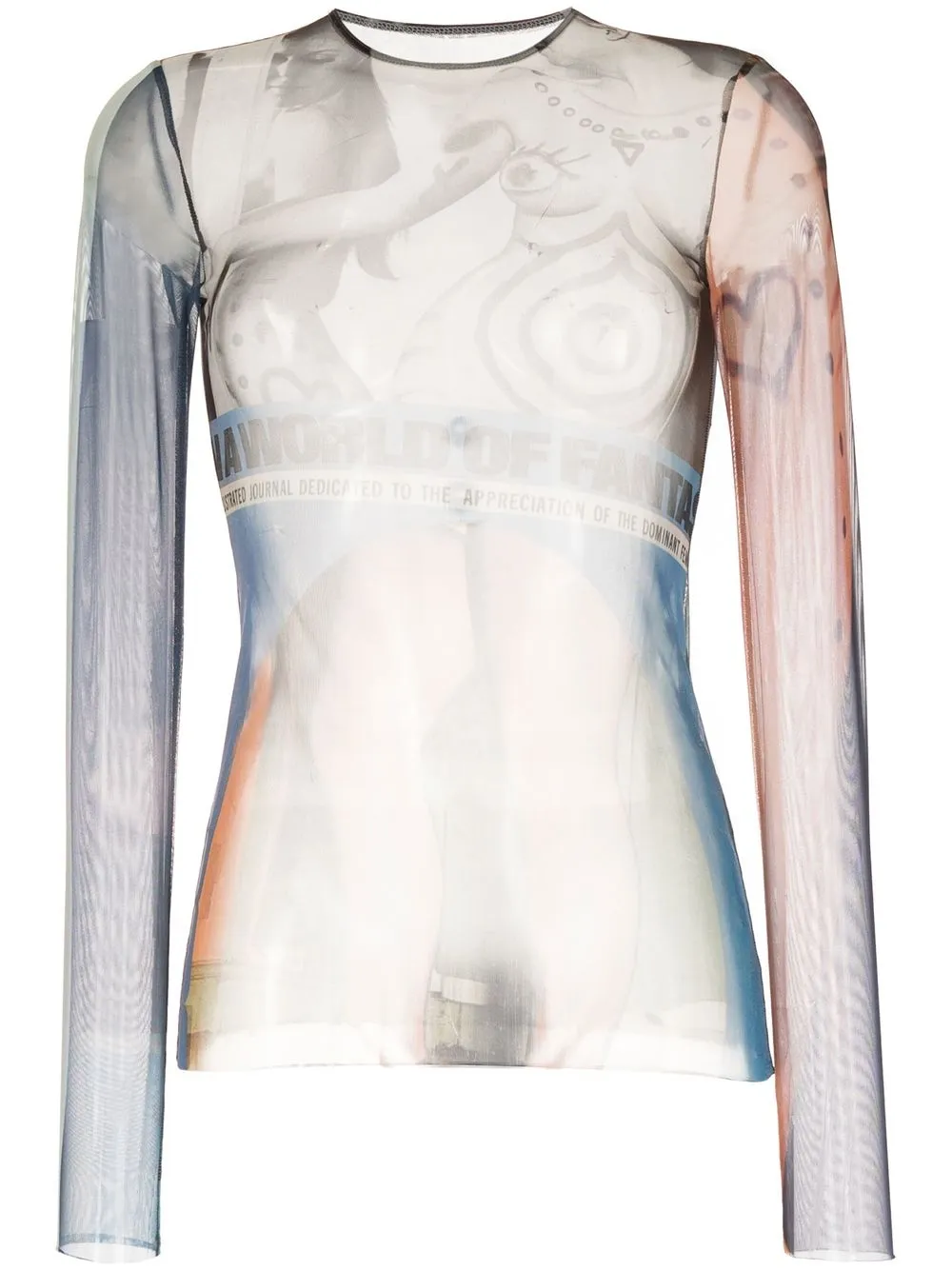 

ELLISS Living mesh long-sleeve top - Multicolour