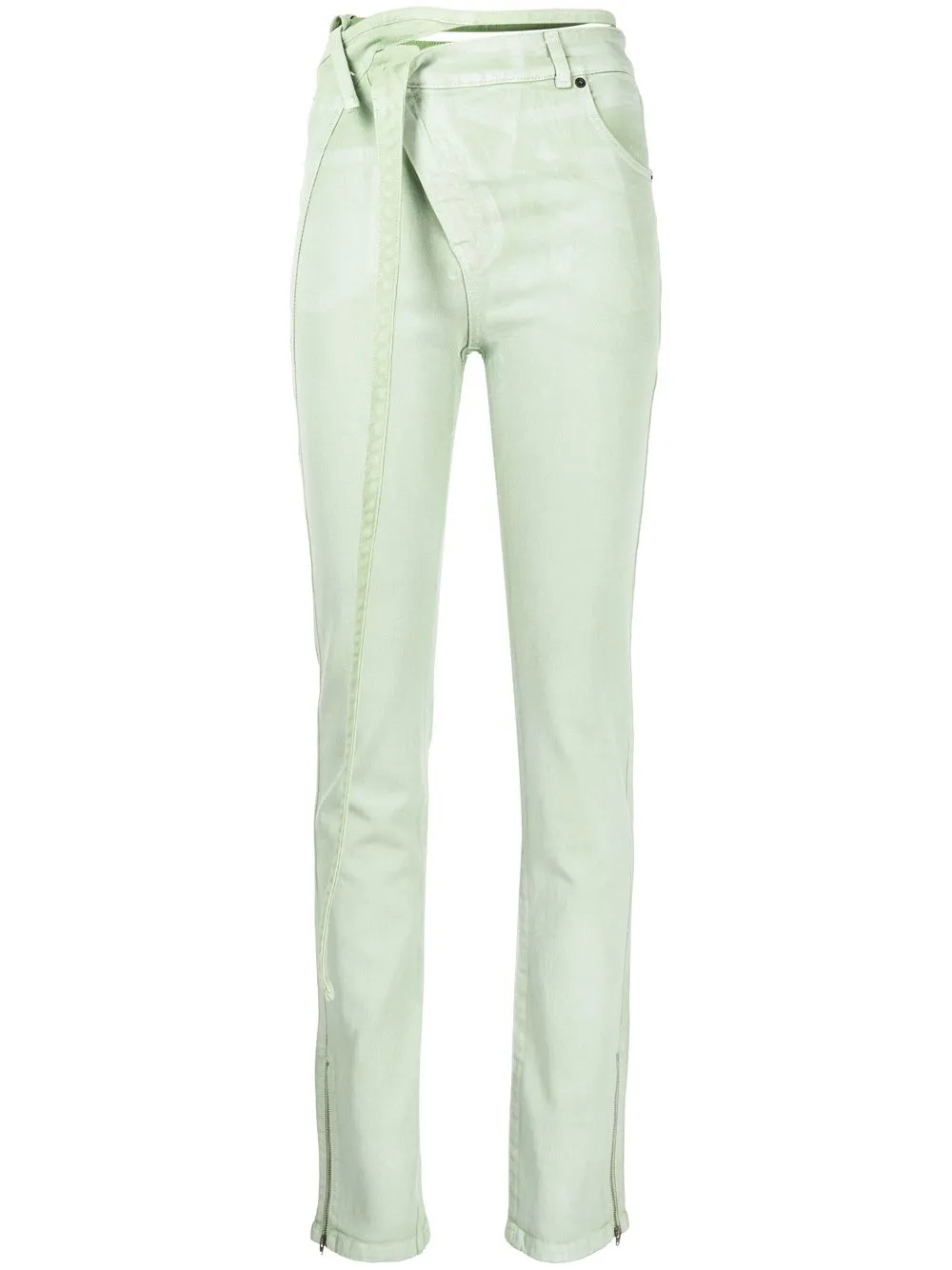 

Ottolinger jeans slim asimétricos - Verde