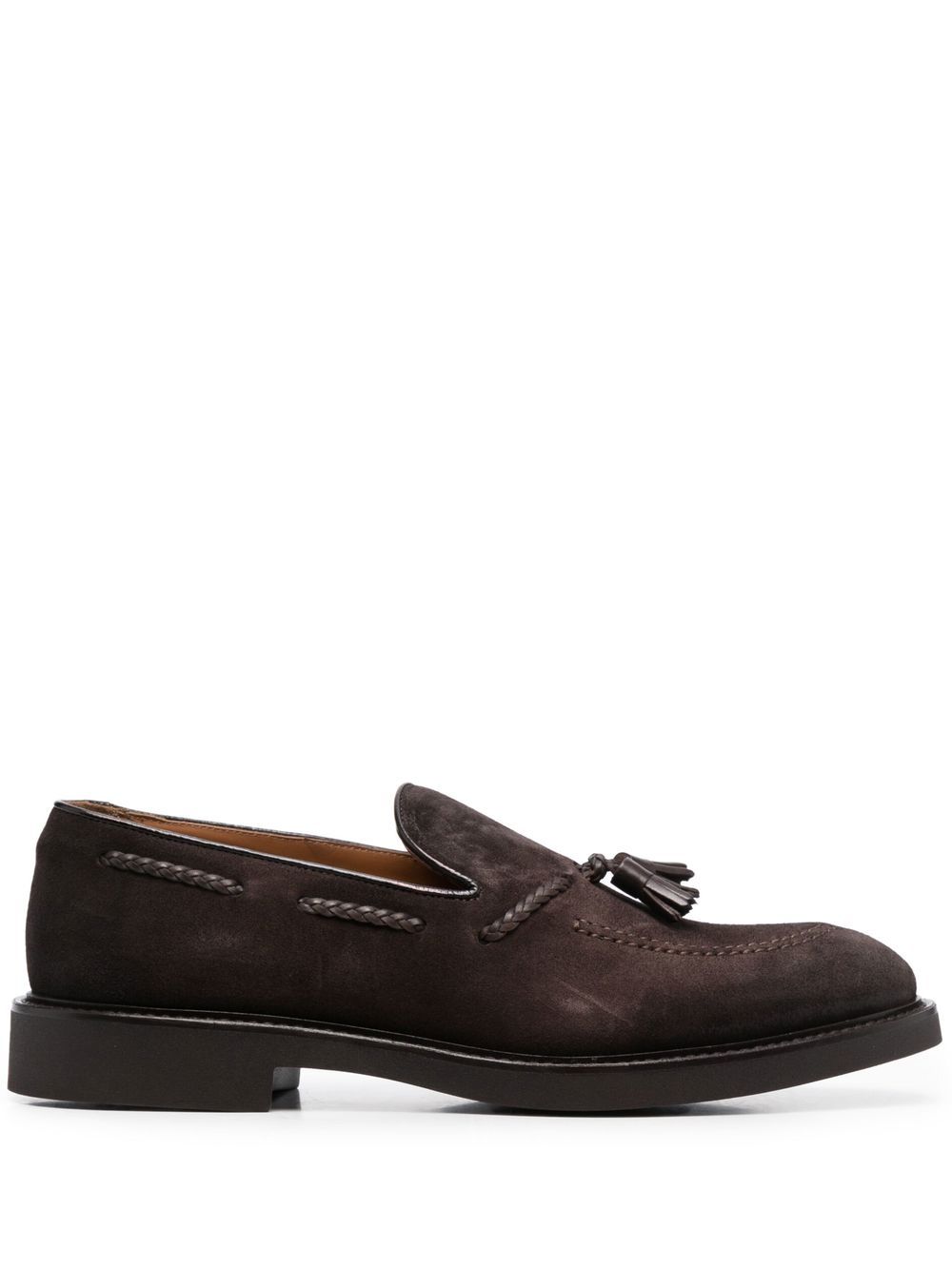 

Doucal's tassel-detail suede loafers - Brown