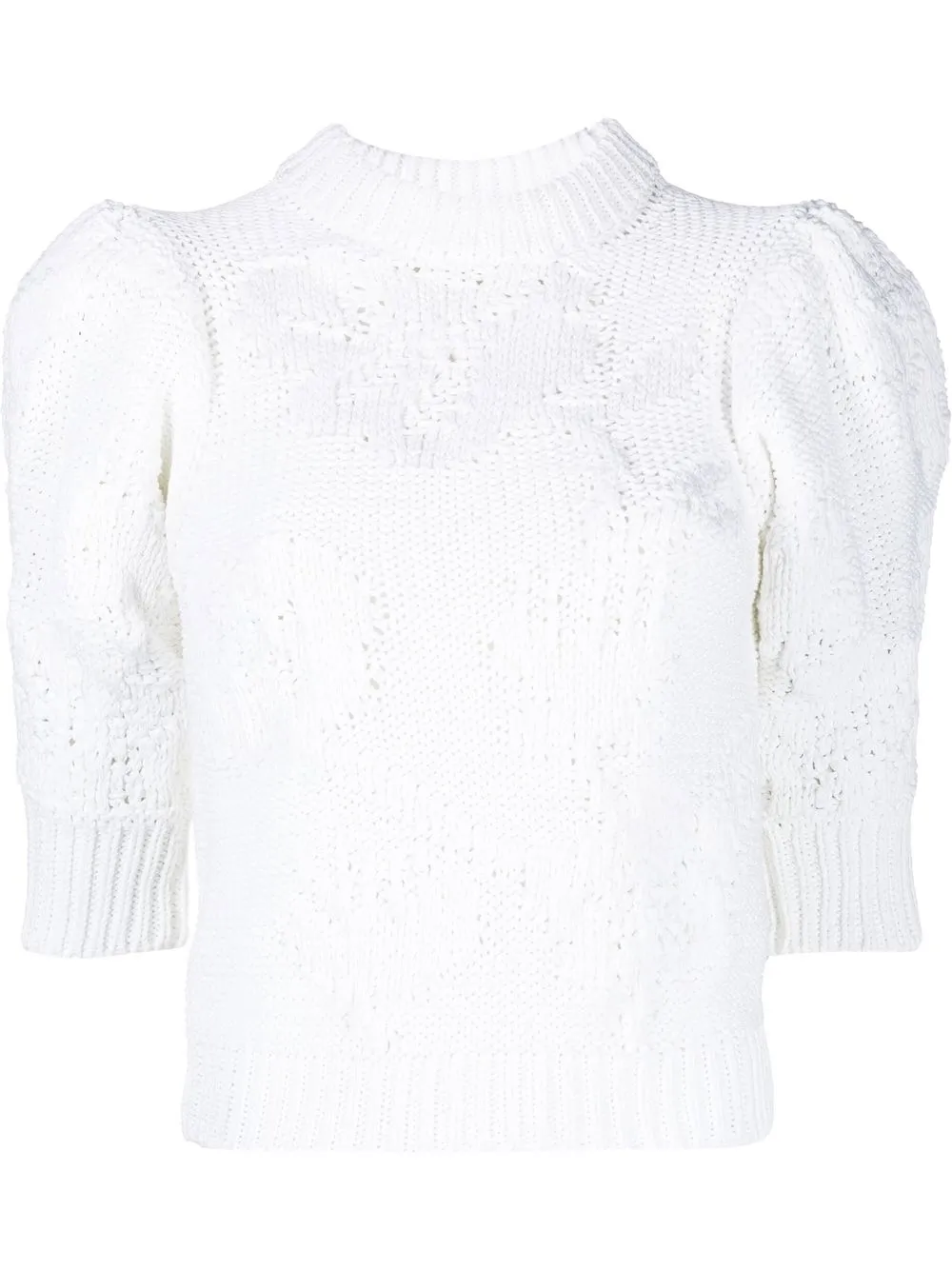 

Cecilie Bahnsen ribbed-knit cotton jumper - White