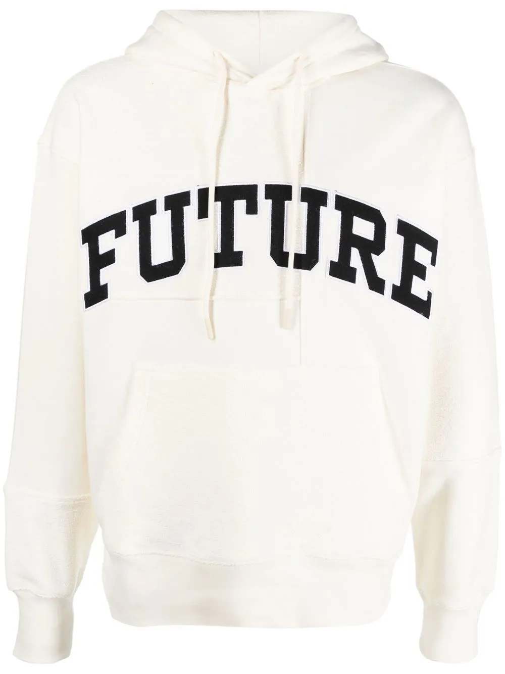 

MSGM panelled organic cotton hoodie - White