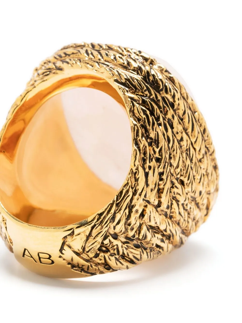Gold-Plated Quartz Ring