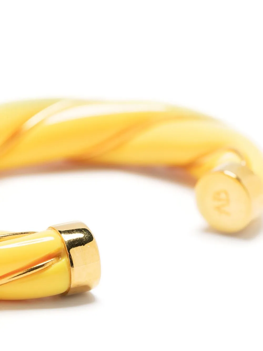 Aurelie Bidermann Diana Twisted Cuff In Yellow