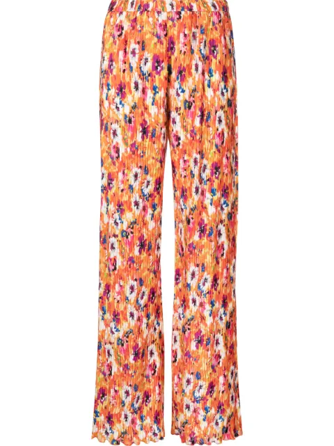 MSGM pleated floral-print trousers