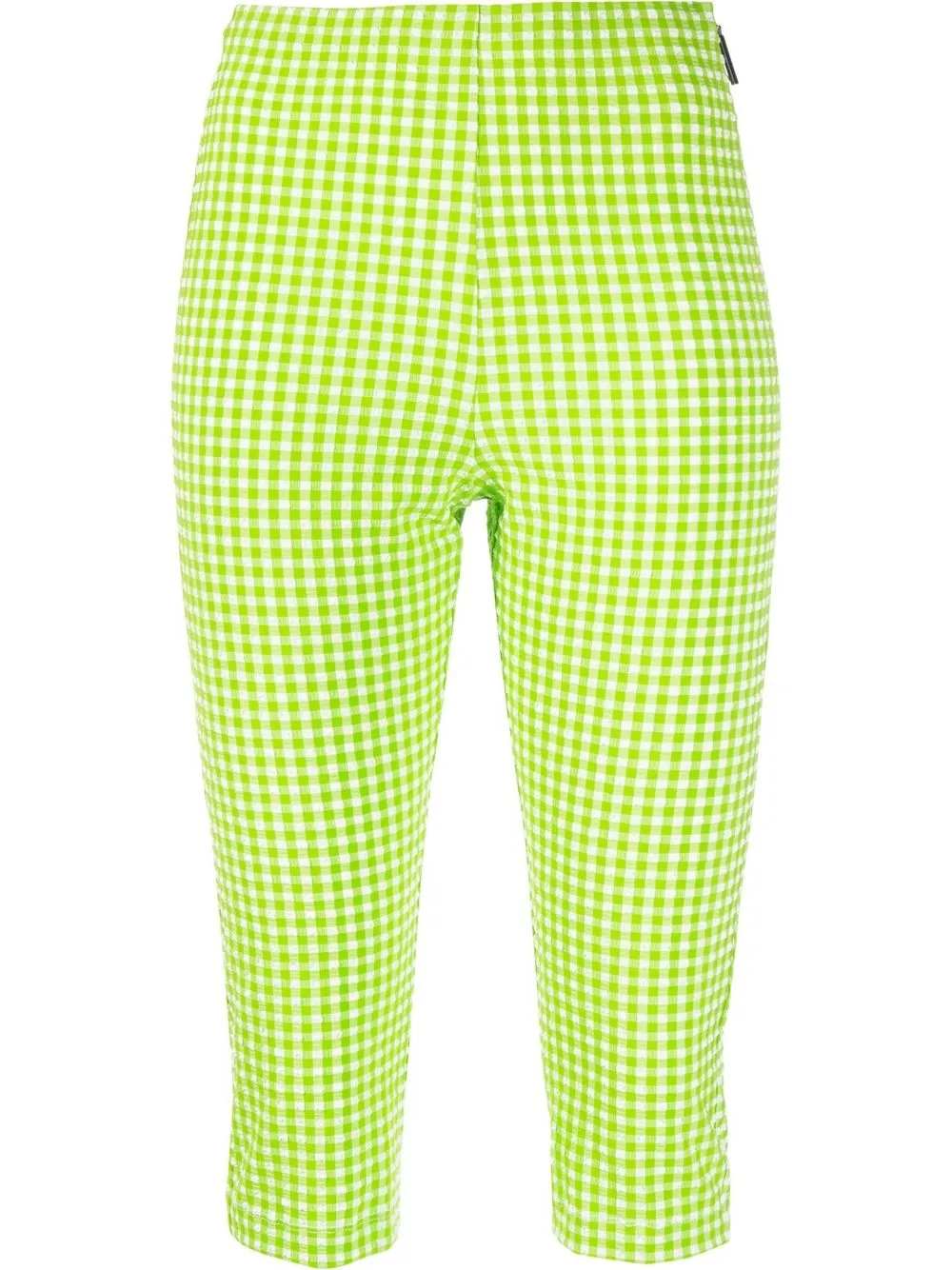 

MSGM gingham check cycling shorts - Green