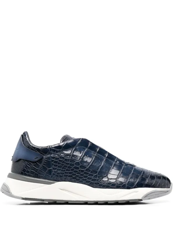 Santoni Tenis Con Efecto De Piel De Cocodrilo - Farfetch