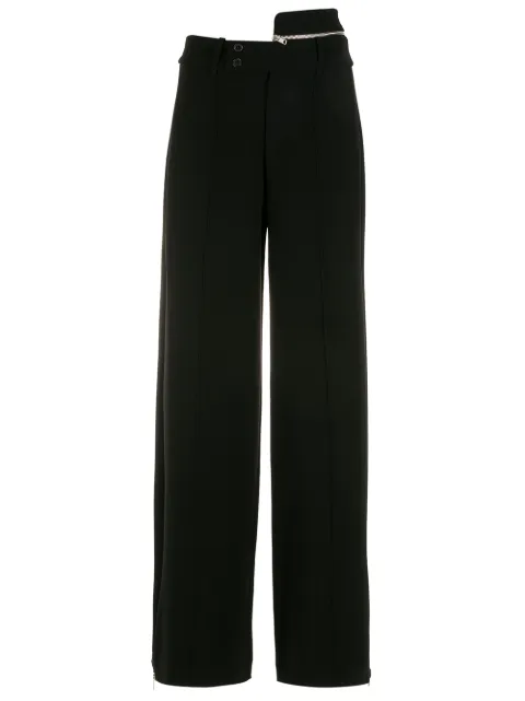 Gloria Coelho asymmetric-waist wide-leg trousers