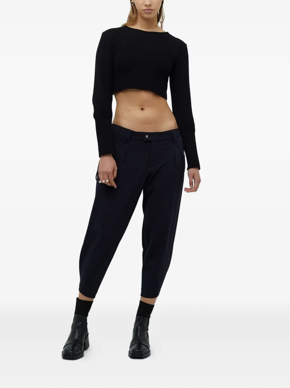 Gloria Coelho  Lilian Pacce ribbed cropped top | Knitted Sweaters | Image 2